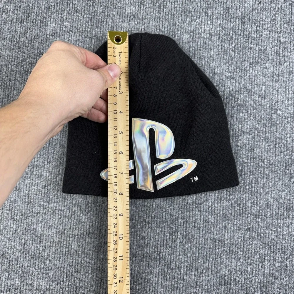 H&M PlayStation Hat‎ Beanie Knit Black Boys One Size Youth Gamer Video Game